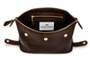 Leather Wash Bag / Dopp Kit, Brown