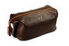 Leather Wash Bag / Dopp Kit, Brown