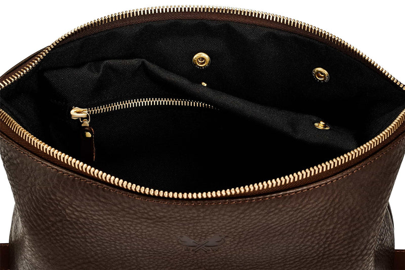 Leather Wash Bag / Dopp Kit, Brown