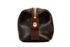 Leather Wash Bag / Dopp Kit, Brown