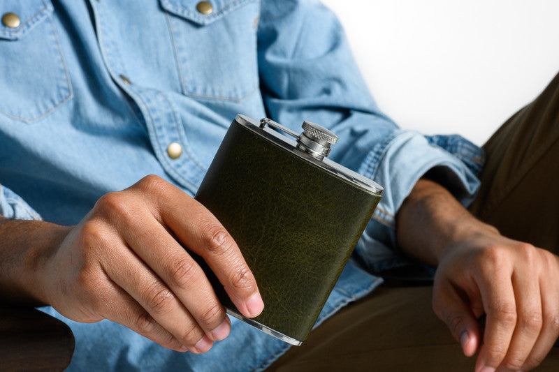 Leather-Wrapped Flask