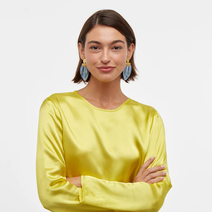 Payson - Feather Drop Earrings