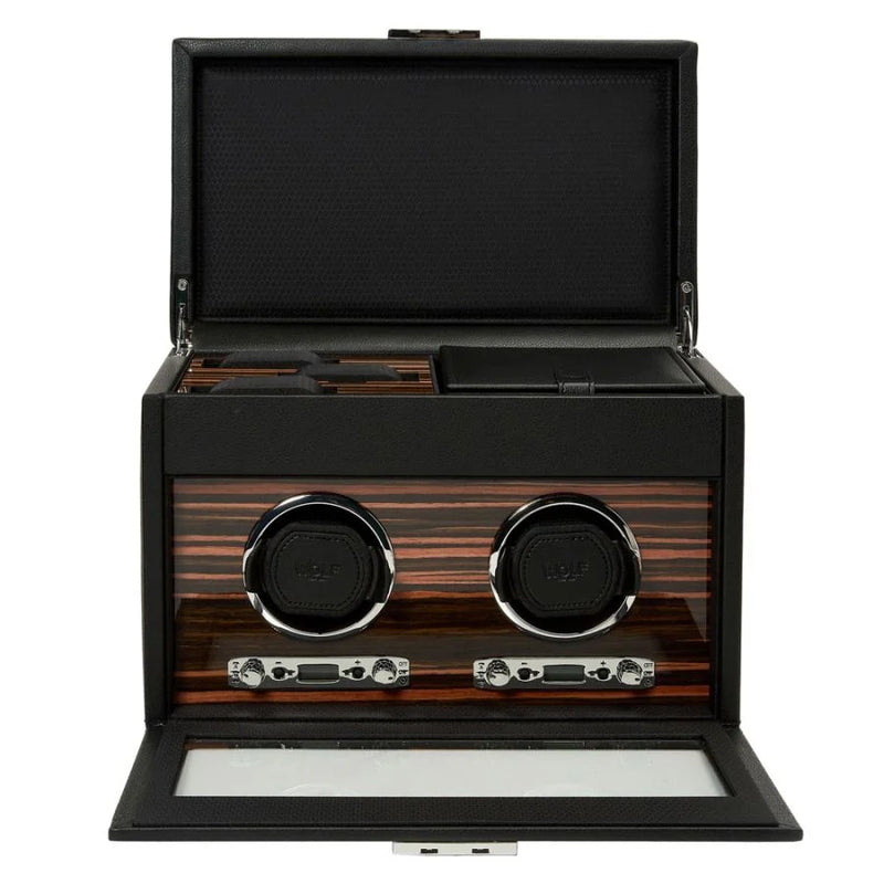 Roadster Double Watch Winder with Storage