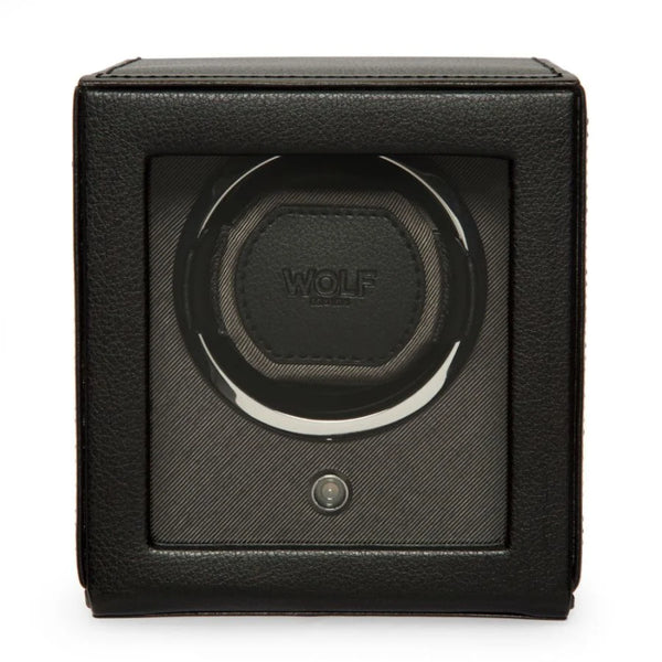 Cub Single Watch Winder with Cover - Black