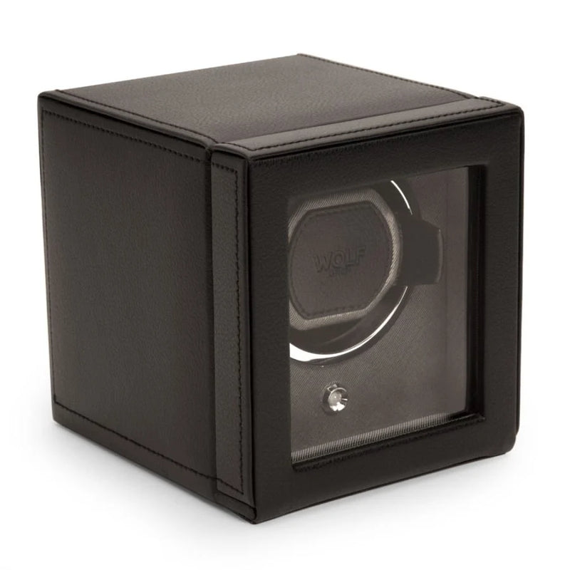 Cub Single Watch Winder with Cover - Black