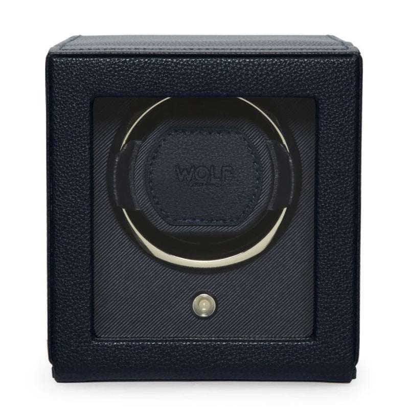 Cub Single Watch Winder with Cover - Navy