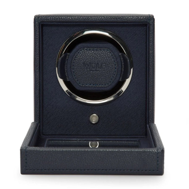 Cub Single Watch Winder with Cover - Navy