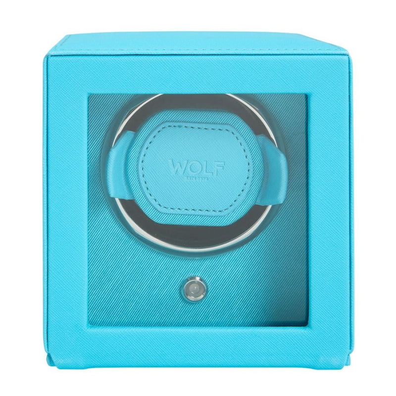 Cub Single Watch Winder with Cover - Tutti Frutti Turquoise