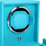 Cub Single Watch Winder with Cover - Tutti Frutti Turquoise