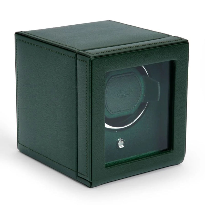 Cub Single Watch Winder with Cover - Green