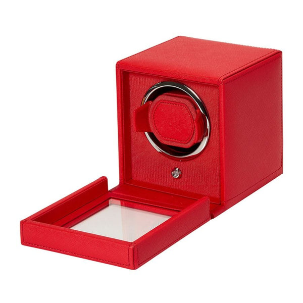 Cub Single Watch Winder with Cover - Tutti Frutti Red