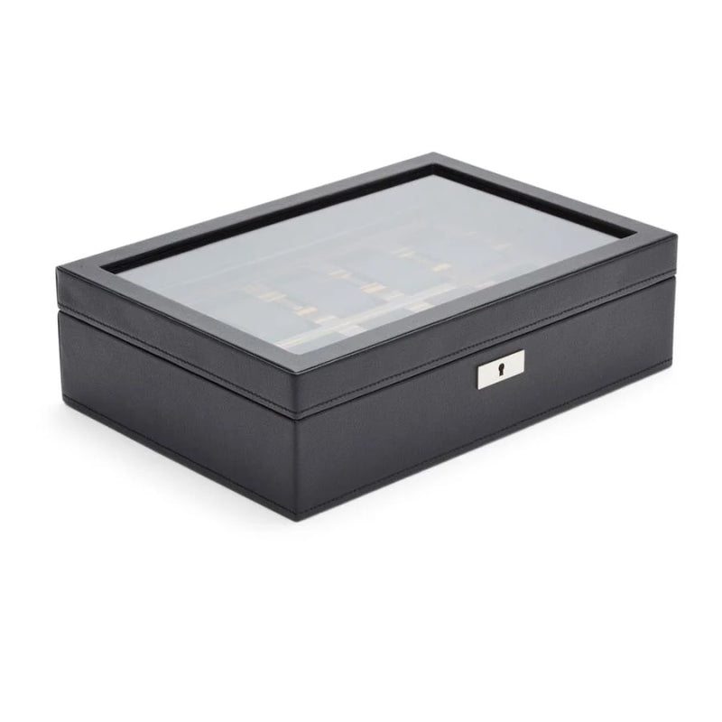 Roadster 10 Piece Watch Box - Black