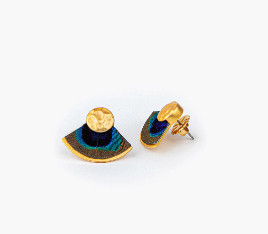 Aly - Feather Stud Earrings