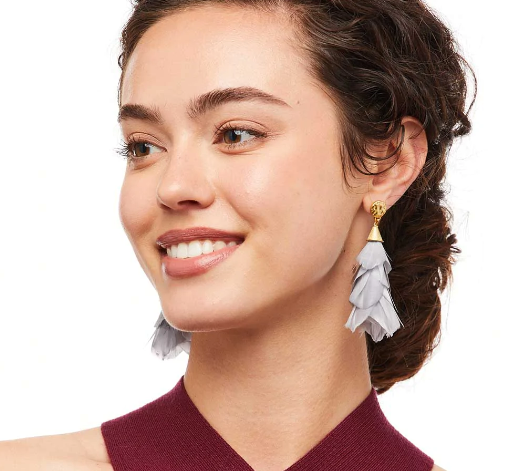 Queen Mary - Feather Statement Earrings