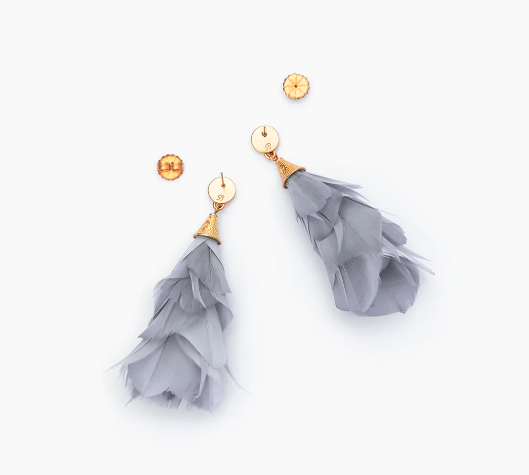 Queen Mary - Feather Statement Earrings